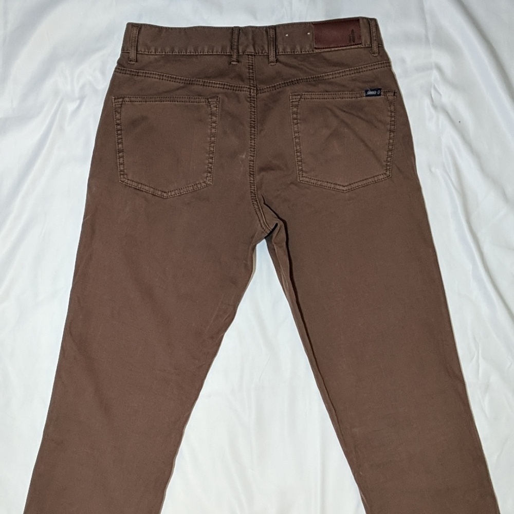 johnnie-O Dark Brown Cotton Canvas Pants